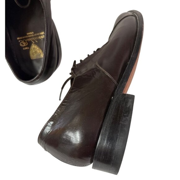 Stacy Baldwin Leather Dark Brown Men's Cap Toe Dress Shoes Size 12 sku 2625 - Picture 12 of 14